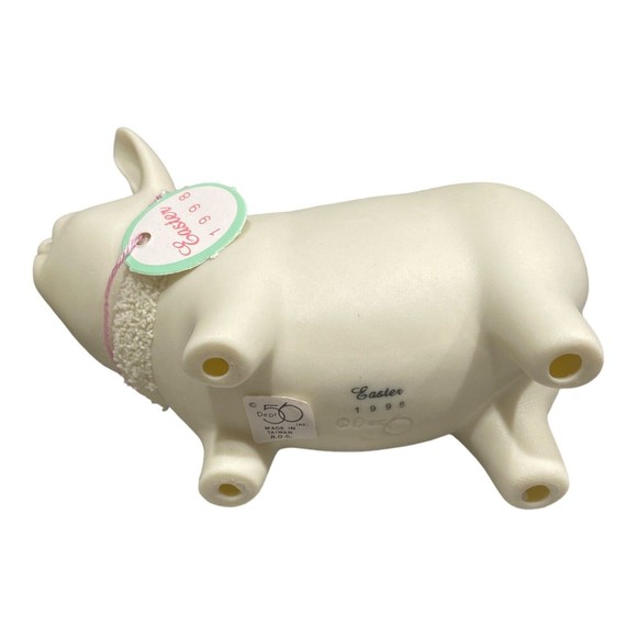 Vintage Department 56 Easter 1998 Set of 2 Pig Figurines #23773 & 23774 - Picture 8 of 8